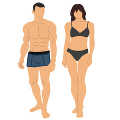 man and woman on summer vocation ,good for graphic design resource.