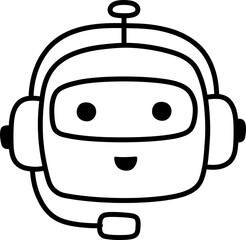 AI chat bot assistant illustration