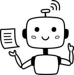 AI chat bot assistant illustration