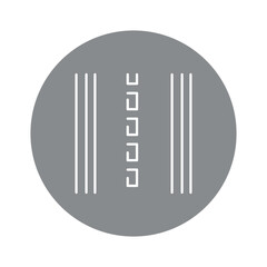 Asphalt olor line icon. Road construction.