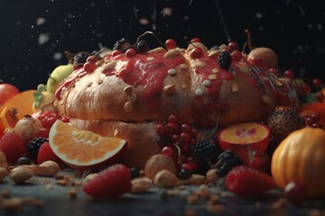 Fototapeta na wymiar food photography, Generative AI