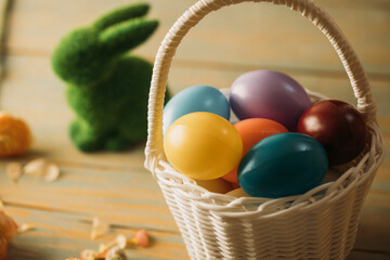 basket with eggs