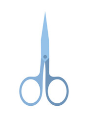 Vector manicure scissors illustration. Flat style scissors for manicure and pedicure illustration
