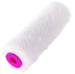 Repair roller for painting fur with colored inserts on a white background