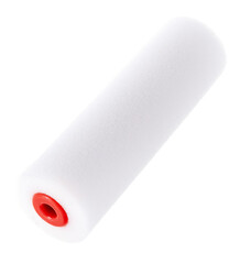 Repair roller for painting fur with colored inserts on a white background