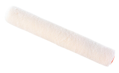 Repair roller for painting fur with colored inserts on a white background