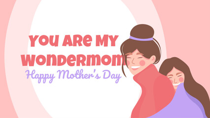 Mothers day greeting card template	