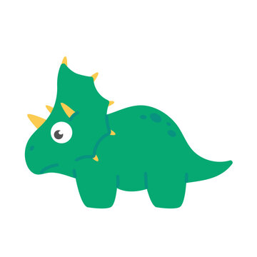 Cute cartoon dinosaur for nursery decoration.