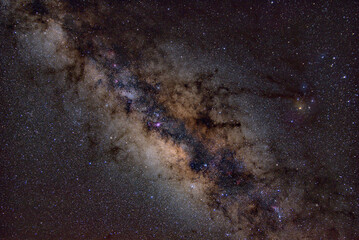 Milky Way in the Night Sky over the Desert