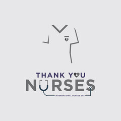 National Nurses Week is observed in United states form 6th to 12th May of each year. National Nurses week banner poster background template vector illustration.