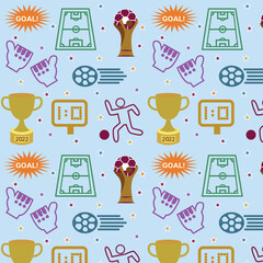 seamless pattern with icons for web for football