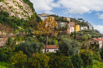 Naklejka premium View of Sorrento hills, Italy