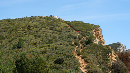 Cassis cliff path  in the French Riviera coast