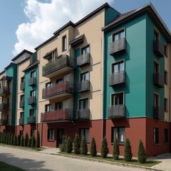 Naklejka premium Premium Apartments Building