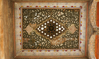 Wooden ceiling in oriental style