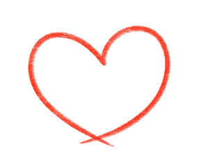 빨간펜 색연필 하트