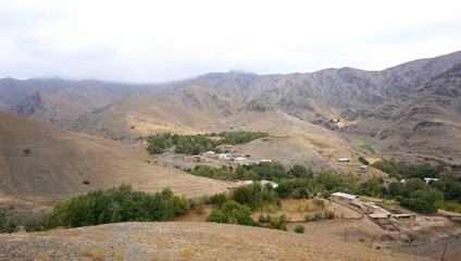 Villages in the mountain steppes