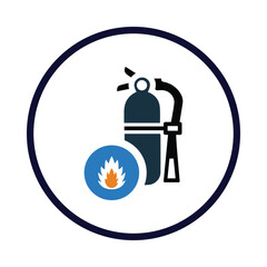 Fire, safety, Fire extinguisher icon