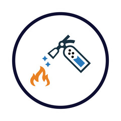 Fire, safety, Fire extinguisher icon