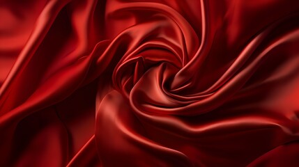 Fototapeta na wymiar Red Silk Background, Image Ai Generated