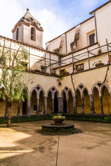 Fototapeta na wymiar Saint Francis cloister terrace in Sorrento, Italy