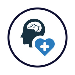 head, brain, mental, plus, medical, treatment, mental health treatment icon