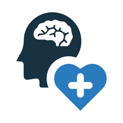head, brain, mental, plus, medical, treatment, mental health treatment icon