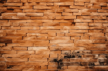 brick brown grunge wall texture background Generative AI