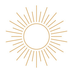 Sunburst Line Mystical Minimalist Sape