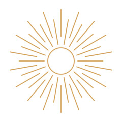 Sunburst Line Mystical Minimalist Sape