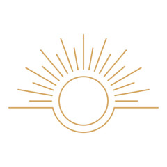 Sunburst Line Mystical Minimalist Sape