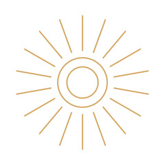 Sunburst Line Mystical Minimalist Sape