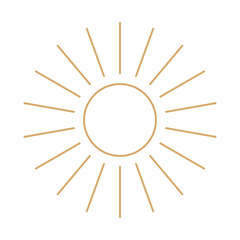 Sunburst Line Mystical Minimalist Sape