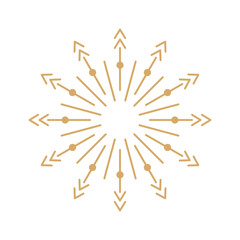 Sunburst Line Mystical Minimalist Sape