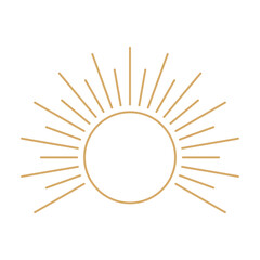 Sunburst Line Mystical Minimalist Sape