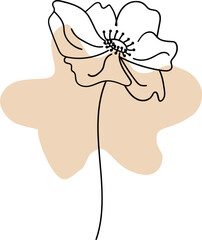 Flower Abstract Organic Shape Minimal