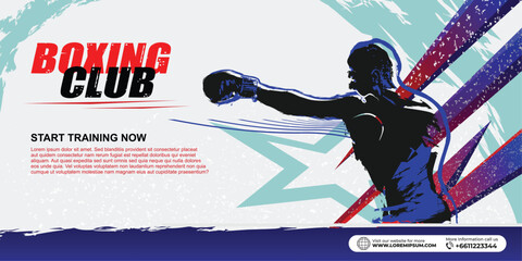 Sport Boxing Background vector illustration