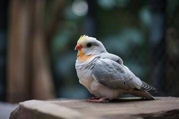 Cockatiel in natural background, parrot, bird (Ai generated)