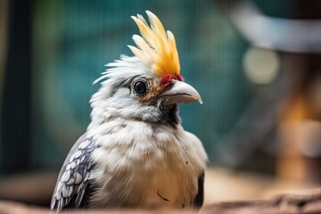 Cockatiel in natural background, parrot, bird (Ai generated)