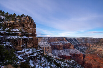 Snowy day in The Grand Canyon