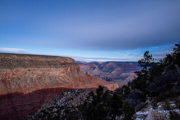 Snowy day in The Grand Canyon