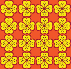 HEART SHAPE FLORAL CHINTZ PATCHWORK ALL OVER PRINT SEAMLESS PATTERN VECTOR