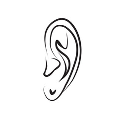 ear icon design template vector