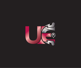 Electric Energy UE letter creative Design Technology logo