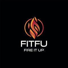 Modern and simple flammable fire logo design.