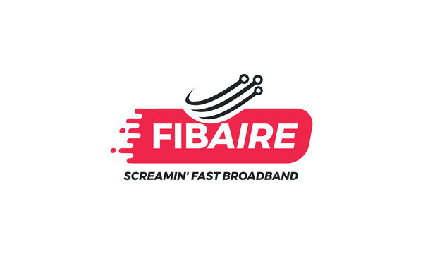 wired internet or wifi business logo design.