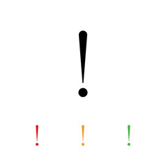 exclamation sign icon vector template