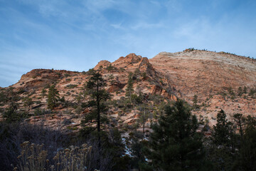 Utah's scenic canyons during the winter