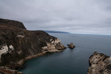 Scenic view of coast in California