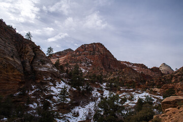 Utah's scenic canyons during the winter